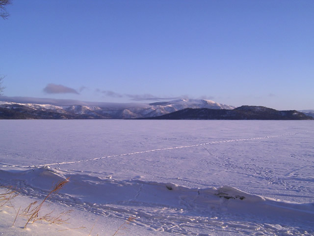冬の阿寒湖 フリー写真素材 無料画像