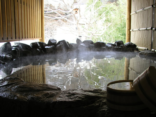 露天風呂 朝