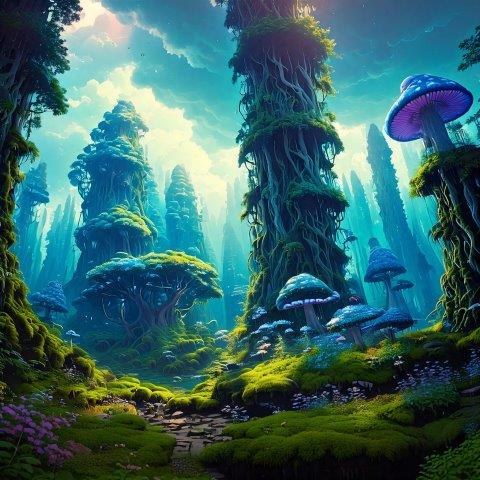 ファンタジーな森の背景３