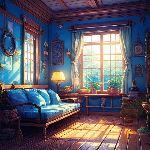 ゲームやアニメの世界の宿屋な背景