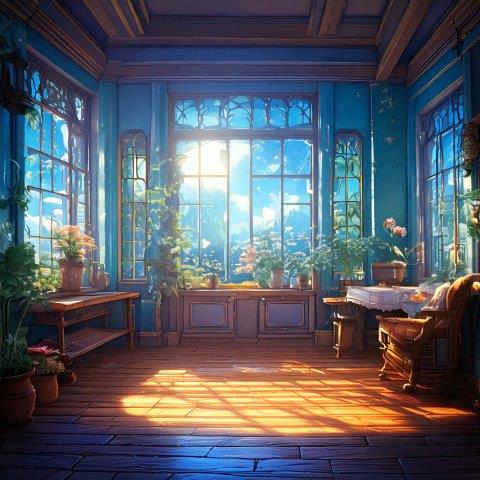 ゲームやアニメの世界の宿屋な背景３