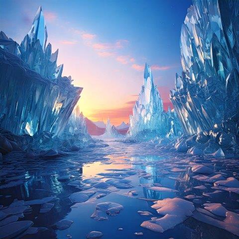 極寒な氷の世界