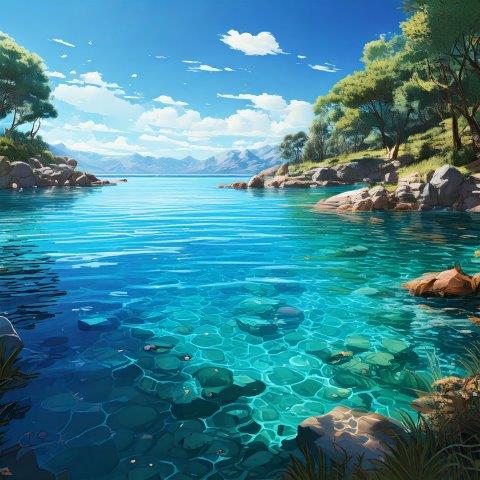 南国の海の背景