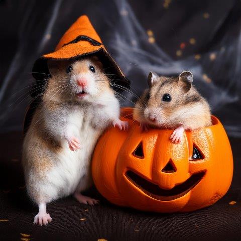 ねずみのハロウィン写真