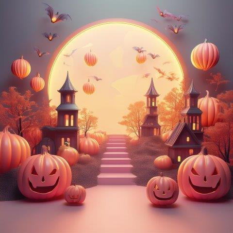 甘い色のお菓子のようなミニハロウィン