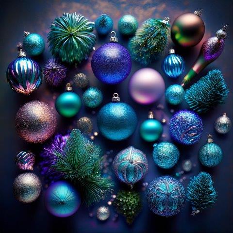 寒色系のXmas装飾品２