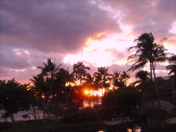 南国ハワイの夕陽 朝日 夕日のフリー写真素材 無料画像033