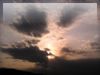 丹沢の夕日のフリー写真素材