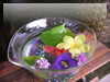 水に浮く沖縄の花の無料画像