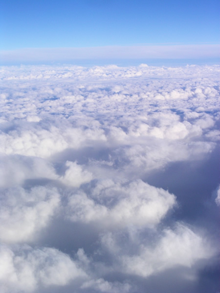 どこまでも続く雲海 航空写真のフリー写真素材 無料画像