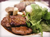 贅沢なステーキ（フォアグラのせ）のフリー写真素材