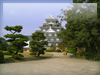 岡山城の天守閣のフリー素材