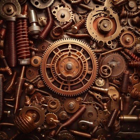 レトロな機械仕掛けのメカニックなテクスチャー１